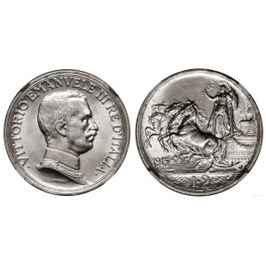 Włochy, 2 liry, 1915 R, Rzym