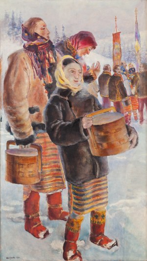 Władysław Jarocki (1879 Podhajczyki - 1965 Kraków), Procesja huculska w Święto Jordanu, 1936