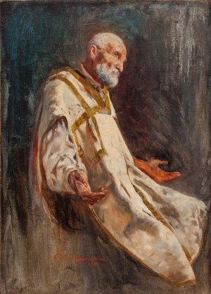 Feliks Michał Wygrzywalski (1875 Przemyśl - 1944 Rzeszów), Wizja Świętego Augustyna, 1910