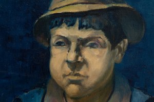 Rajmund Kanelba (Kanelbaum) (1897 Warszawa - 1960 Londyn), Portret mężczyzny w kapeluszu