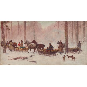 Adam Setkowicz (1879 Krakov - 1945 Krakov), Před lovem, 1926