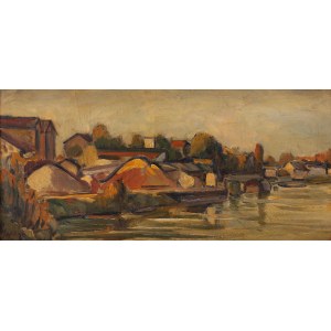 Michel Adlen (1898 Łuck, Ukraina - 1980 Paryż, Francja), Pejzaż z Sekwaną, 1954