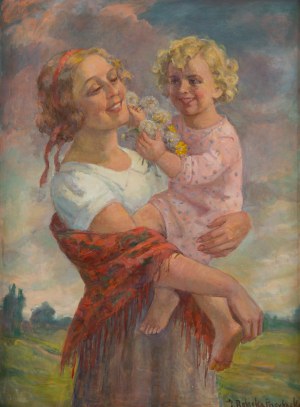 Janina Bobińska-Paszkowska (1894 Warszawa - 1973 Warszawa), Matka z dzieckiem