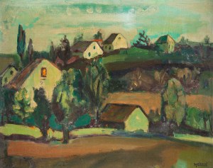 Molli Chwat (1888 Białystok - 1979 Francja), Pagórkowaty krajobraz, 1920/1950