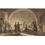 Jan Piotr Norblin de la Gourdaine (1745 Misy-Faut-Yonne - 1830 Paryż), Sceny uliczne (2 współoprawne rysunki)