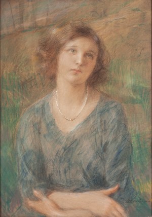 Teodor Axentowicz (1859 Braszow - 1938 Kraków), Młoda kobieta