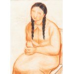 Bolesław Cybis (1895 Folwark Massandra na Krymie - 1957 Trenton (New Jersey, USA)), Siedząca dziewczyna z warkoczami