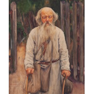 Aleksander Augustynowicz (1865 Iskrzynia, pow. Krosno - 1944 Warszawa), Starzec, 1929