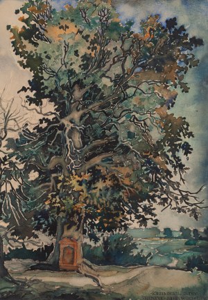Henryk Dąbrowski (1927 Warszawa - 2006 Warszawa), Stary dąb, 1950