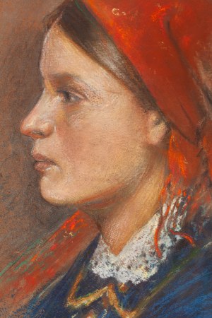 Bronisław Żukowski, Portret wiejskiej dziewczyny, 1927