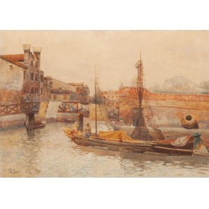 Gian Luciano Sormani (1867 - 1938 ), Nad kanałem w Wenecji