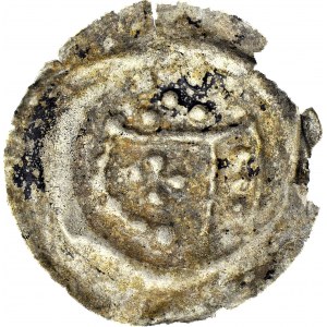 RR-, Zakon Krzyżacki, Brakteat 1236-1248, Toruń, Ramię z proporcem, 5 kul