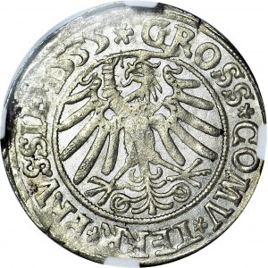 Zygmunt I Stary, Grosz 1535, Toruń, piękny, menniczy
