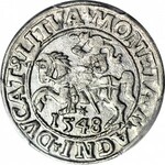 Zygmunt II August, Półgrosz 1548, Wilno, rzymska 1, menniczy