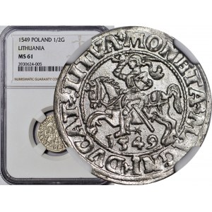 Zygmunt II August, Półgrosz 1549, Wilno, menniczy