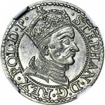 Stefan Batory, Grosz 1579, Gdańsk, PIĘKNY