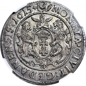 R-, Zygmunt III Waza, Ort 1615, Gdańsk, nowy typ popiersia, Shatalin R3