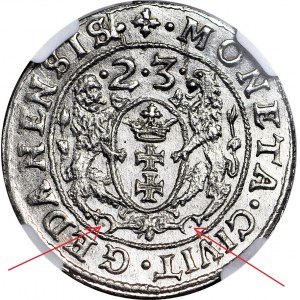 R-, Zygmunt III Waza, Ort 1623 Gdańsk, widoczne SA, rzadki