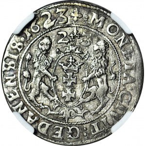 R-, Zygmunt III Waza, Ort 1623 Gdańsk, DODATKOWA DATA 1623 w otoku, PRV, R3