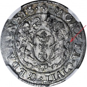 Zygmunt III Waza, Ort 1624/3 Gdańsk, potrójny ogon, nienotowana interpunkcja