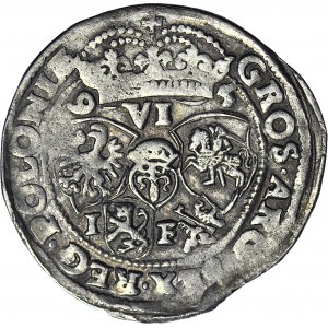RR-, Zygmunt III Waza, Szóstak 1595, Lublin, RZADKI R6