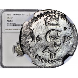 Sigismund III. Vasa, Zwei-Dollar-Stück 1613, Vilnius, R2, Prägung