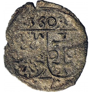 RR-, Zygmunt III Waza, Denar 1609, Wschowa, kropki po bokach W, R5