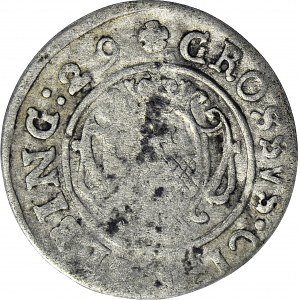 RRR-, Gustaw II Adolf, Grosz 1629, Elbląg, POPIERSIE Z KRYZĄ, nienotowany