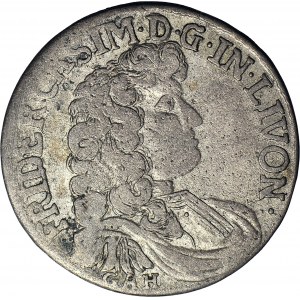 RRR-, Fryderyk Kazimierz 1682-1698, Kurlandia, Szóstak 1694 Mitawa, 3 TARCZE, R7