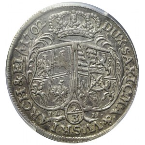 August II Mocny, 2/3 talara 1702, Drezno