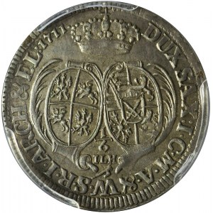 August II Mocny, 1/6 talara 1711, Drezno