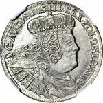 R-, August III Sas, Ort 1755, wysoka nota MS65!