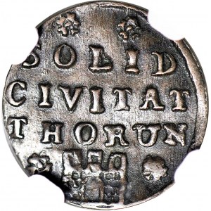 August III Sas, Szeląg 1761, Toruń, ozdobniki