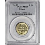 Stanisław A. Poniatowski, Półzłotek 1766 F.S., WYŚMIENITY