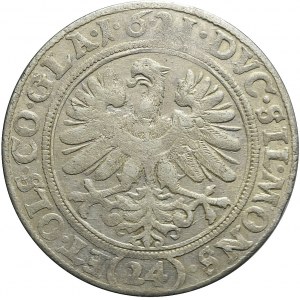 Śląsk, Księstwo Ziębicko-Oleśnickie, Henryk Wacław i Karol Fryderyk, 24 krajcary 1621, Oleśnica, R4