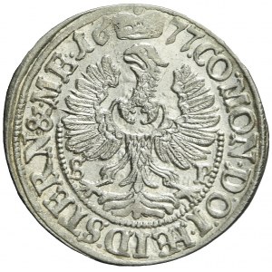 Śląsk, Księstwo Oleśnickie, Sylwiusz Fryderyk, 3 krajcary 1677, Oleśnica