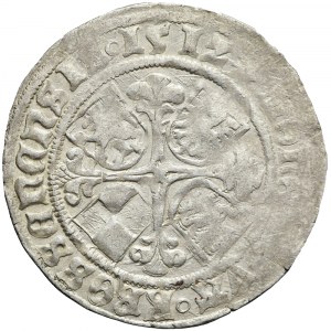 Śląsk, Księstwo Krośnieńskie, Joachim I, grosz 1512, Krosno, R3