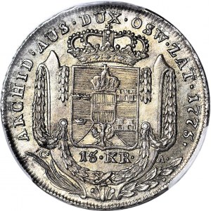 R-, Zabór Austiacki, Złotówka 1775, rzadka, mennicza