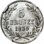 Wolne Miasto Kraków, 5 groszy 1835, piękne