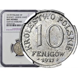 Królestwo Polskie, 10 fenigów 1917 FF