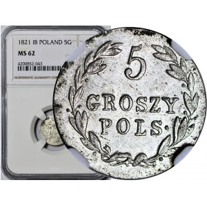 Królestwo Polskie, 5 groszy 1821, mennicze