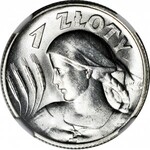 1 złoty 1925 Londyn, Żniwiarka, WYŚMIENITA, tylko 1 szt. wyżej
