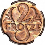 2 grosze 1934, mennicze, kolor RB