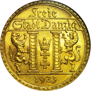 RRR-, WMG - Kolekcja rankingowa NGC NR1, 25 guldenów 1923, bardzo rzadkie, PERFEKCYJNE