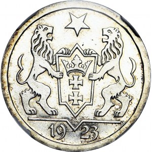 R-, Wolne Miasto Gdańsk, 2 guldeny 1923, STEMPEL LUSTRZANY