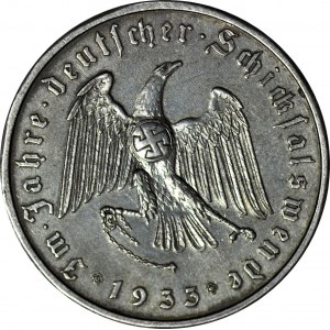 Niemcy - III Rzesza, Medal 1933 Adolf Hitler, SREBRO