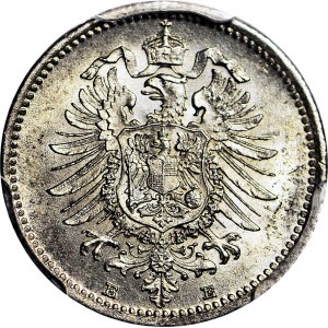 Niemcy, Cesarstwo Niemieckie, 20 fenigów 1874/E, Drezno
