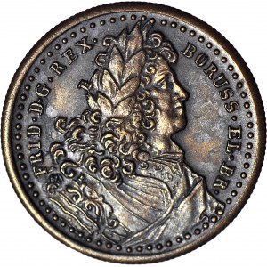 Niemcy, Prusy, Fryderyk II, Żeton 1707 w brązie