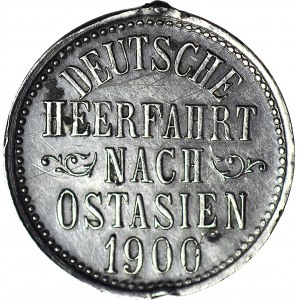 Niemcy, kolonia w Chinach, KIAUTSCHOU, żeton srebrny 1900 (dla naszej obrony)