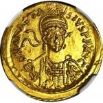 Cesarstwo Bizantyjskie, ANASTAZJUSZ (cesarz bizantyjski 491-518 ne.) Solid b.d. CONOB, przebity z innego solida